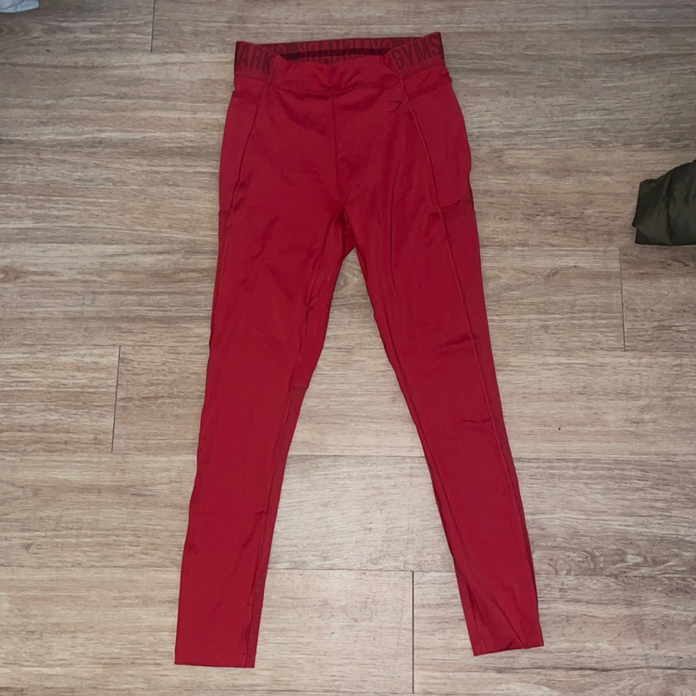 NEW!! Never worn red gym shark leggings